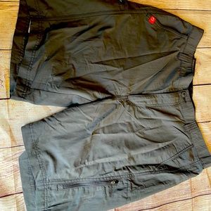 The American Outdoors Man gray shorts.
